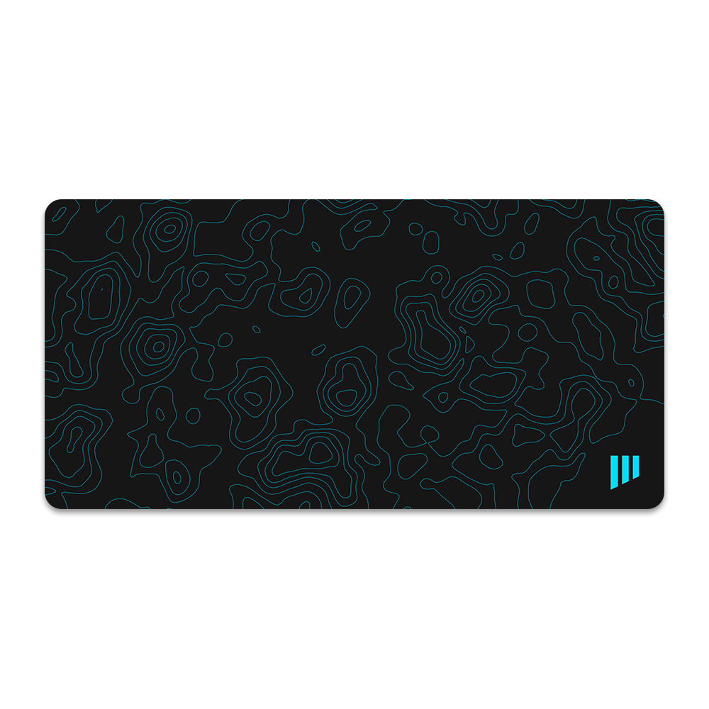 Aqua Midnight Topo Mousepad