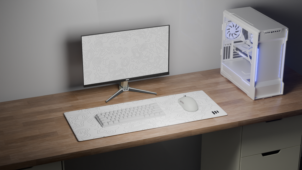White Topo Mousepad